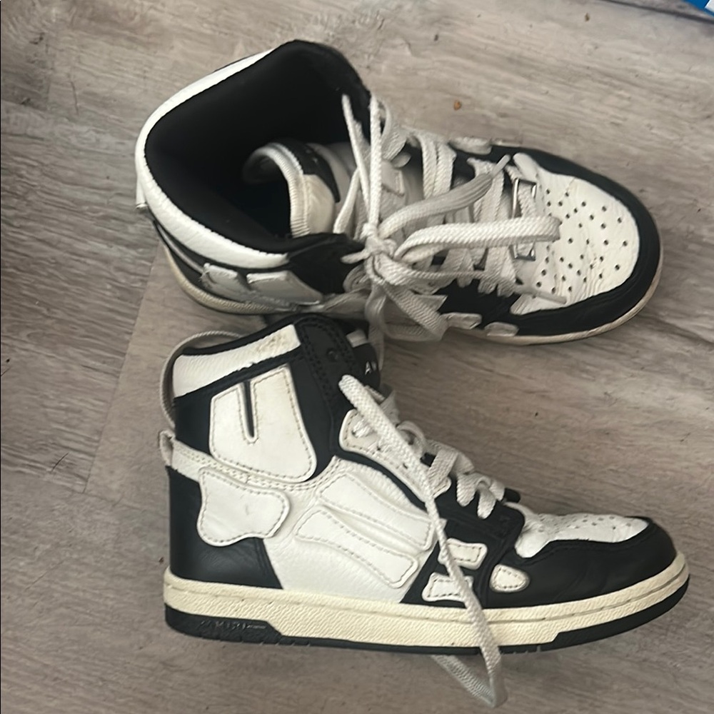 Amiri Black and White High-Top Sneakers